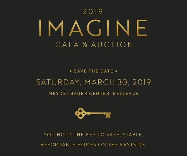 Imagine Housing Gala and Auction invitation